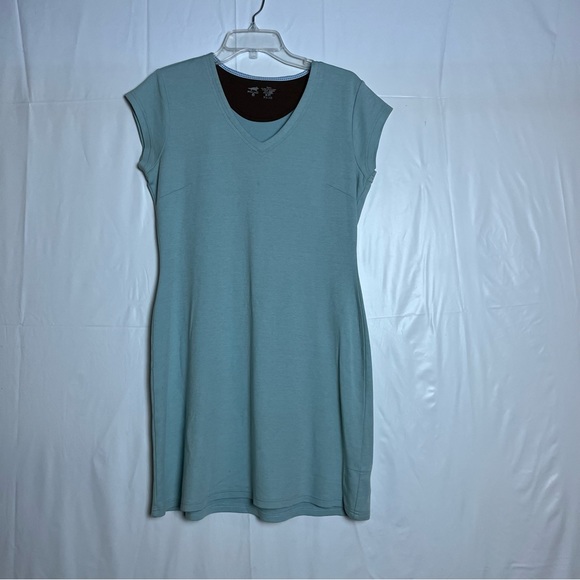 Horny Toad Dress Green V Neck Short Sleeve Athletic comfort travel Womens Medium - Picture 13 of 13